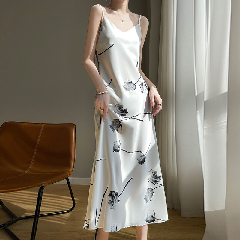 bottoming printed nightdress long skirt 53