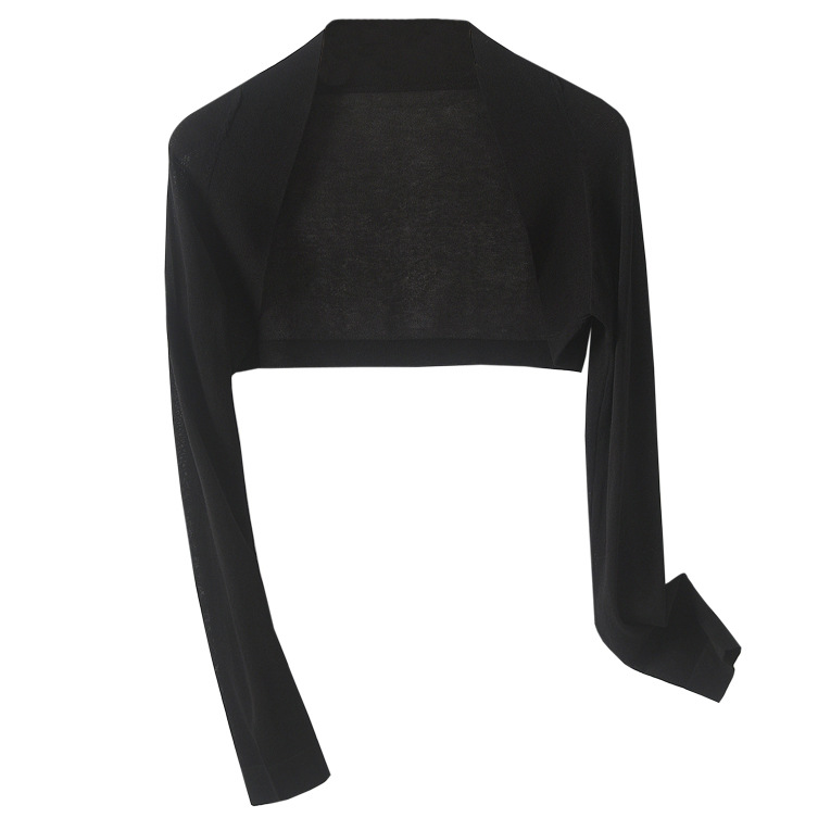 Cardigan Short Ice Silk Knitted Air Conditioning Sweater Ultra Thin 03