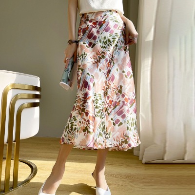 floral suspender bottoming skirt 46