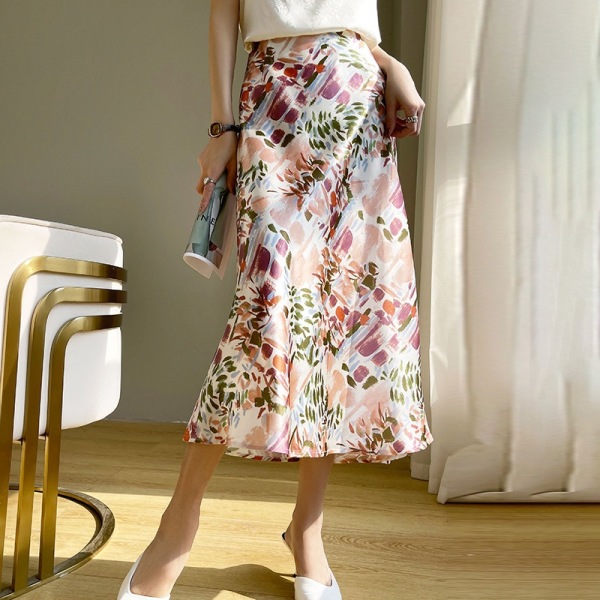 floral suspender bottoming skirt 46