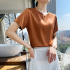 Half-sleeved silk top t-shirt 49
