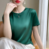 Half-sleeved silk top t-shirt 49