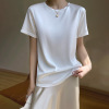 Half-sleeved silk top t-shirt 49