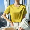 Half-sleeved silk top t-shirt 49