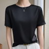Half-sleeved silk top t-shirt 49