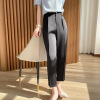 Nine-point loose casual imitation silk satin drape suit cigarette pipe pants 44