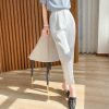 Nine-point loose casual imitation silk satin drape suit cigarette pipe pants 44