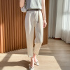 Nine-point loose casual imitation silk satin drape suit cigarette pipe pants 44