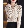 Polka Dot Shirt Ladies Classic Polka Dot Cardigan Top 21