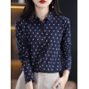 Polka Dot Shirt Ladies Classic Polka Dot Cardigan Top 21