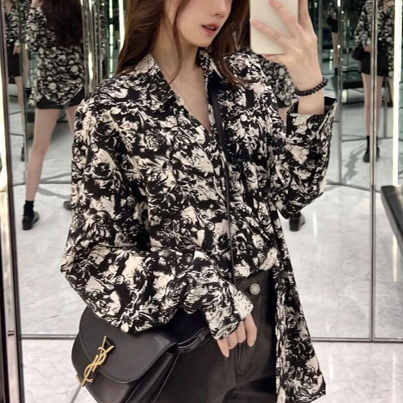 Silk Shirt Ladies Top Feminine Shirt Long Sleeve 22