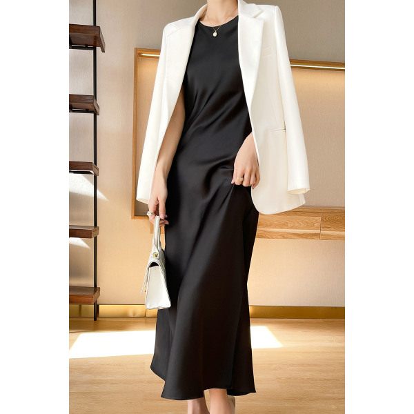 Sling dress, round neck temperament long skirt 24
