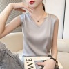 V-neck mulberry silk suspenders sleeveless top with t-shirt 42