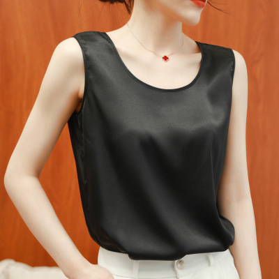 vest women inner round neck solid color sleeveless bottoming shirt 10