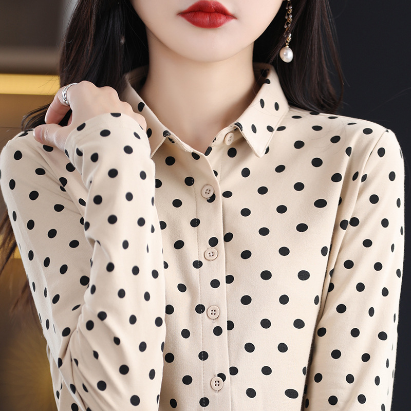 western style long sleeve shirt loose bottoming shirt 54