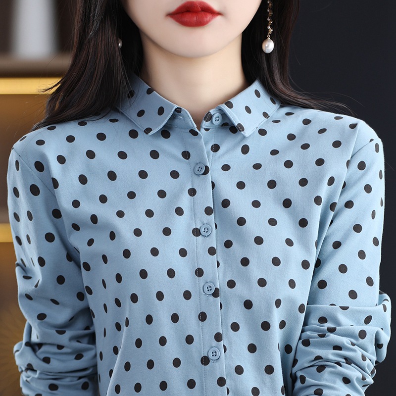 western style long sleeve shirt loose bottoming shirt 54