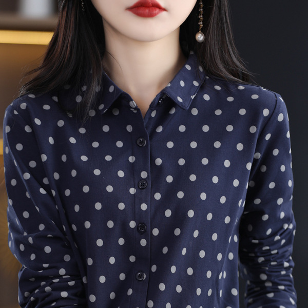 western style long sleeve shirt loose bottoming shirt 54