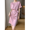women's slim short sleeve dress with belt 26