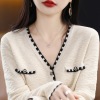 Xiaoxiang style V-neck cardigan women's fashion long sleeves 18