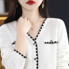 Xiaoxiang style V-neck cardigan women's fashion long sleeves 18