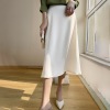 A-line skirt fashion mulberry silk satin silky high waist umbrella skirt 69