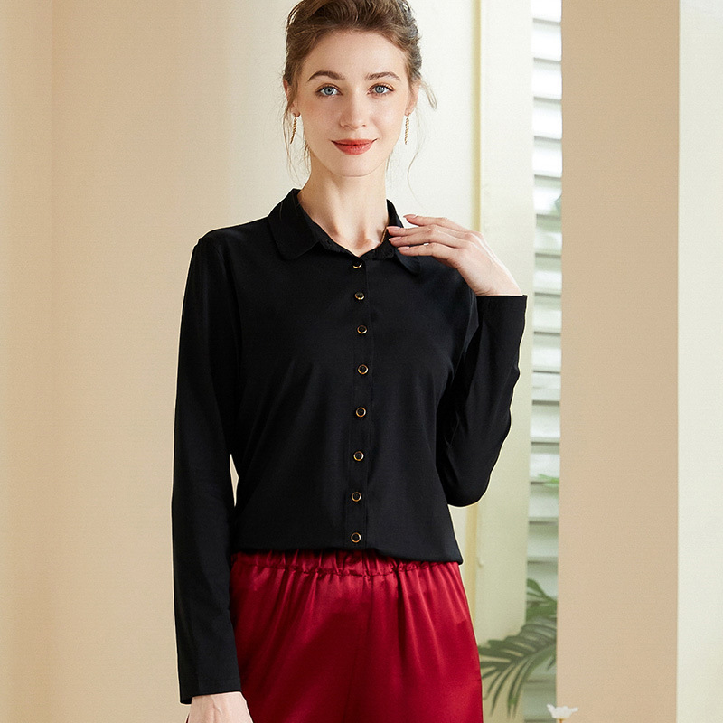 doll collar shirt long sleeve top 92