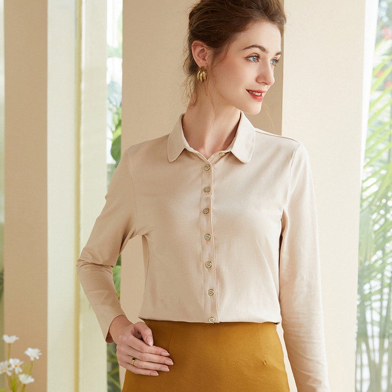 doll collar shirt long sleeve top 92