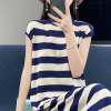 Dress Crew Neck Classic Stripe Sleeveless 63