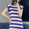 Dress Crew Neck Classic Stripe Sleeveless 63
