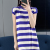 Dress Crew Neck Classic Stripe Sleeveless 63