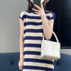 Dress Crew Neck Classic Stripe Sleeveless 63