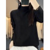 Hollow-out long-sleeved mid-high collar mesh bottoming shirt 74