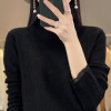 Hollow-out long-sleeved mid-high collar mesh bottoming shirt 74