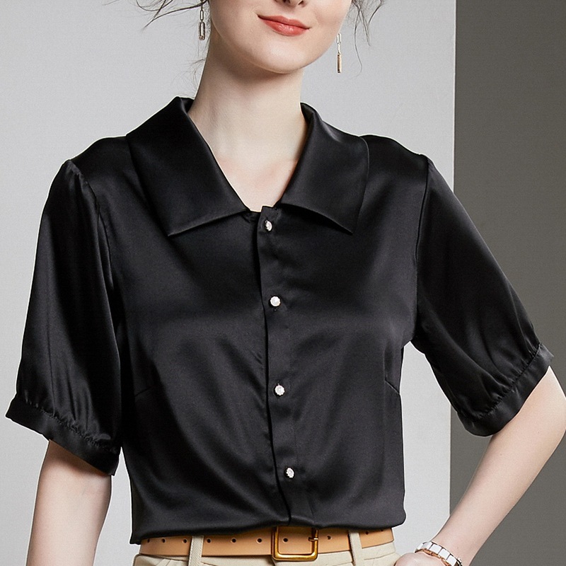 loose satin silk shirt 94