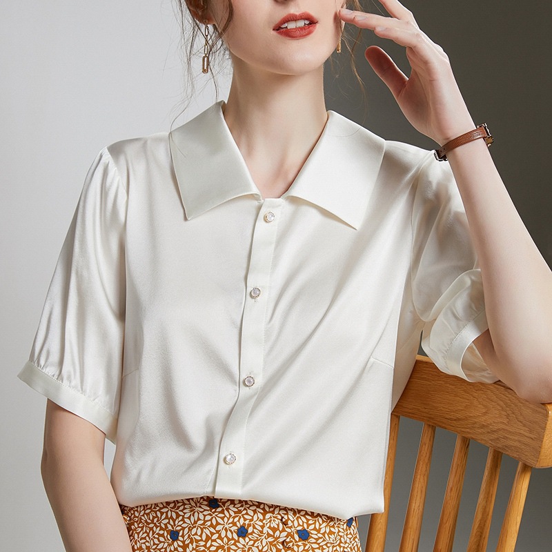 loose satin silk shirt 94