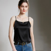 Off-neck silk-satin camisole 127