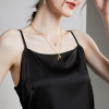 Off-neck silk-satin camisole 127