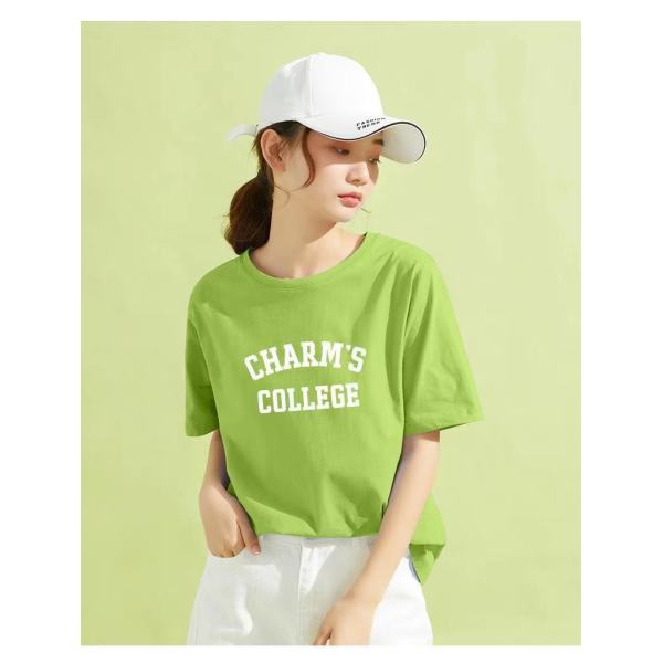 round neck loose t-shirt thin bottoming top western style 149