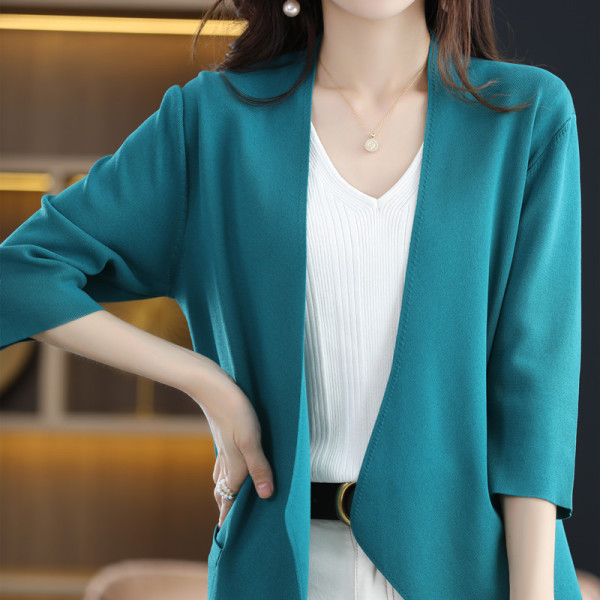 Spring and Autumn Knitted Sweater Jacket Looks Loose 64