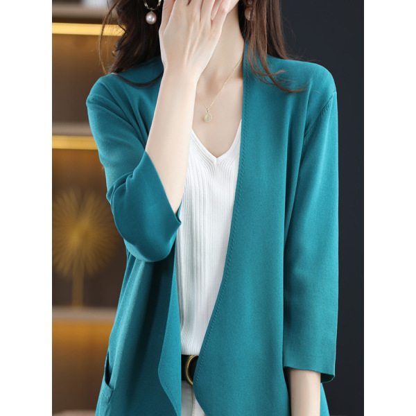 Spring and Autumn Knitted Sweater Jacket Looks Loose 64