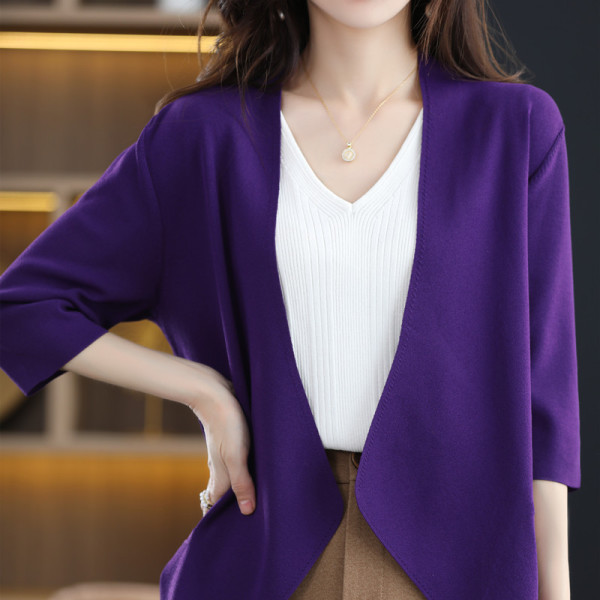 Spring and Autumn Knitted Sweater Jacket Looks Loose 64