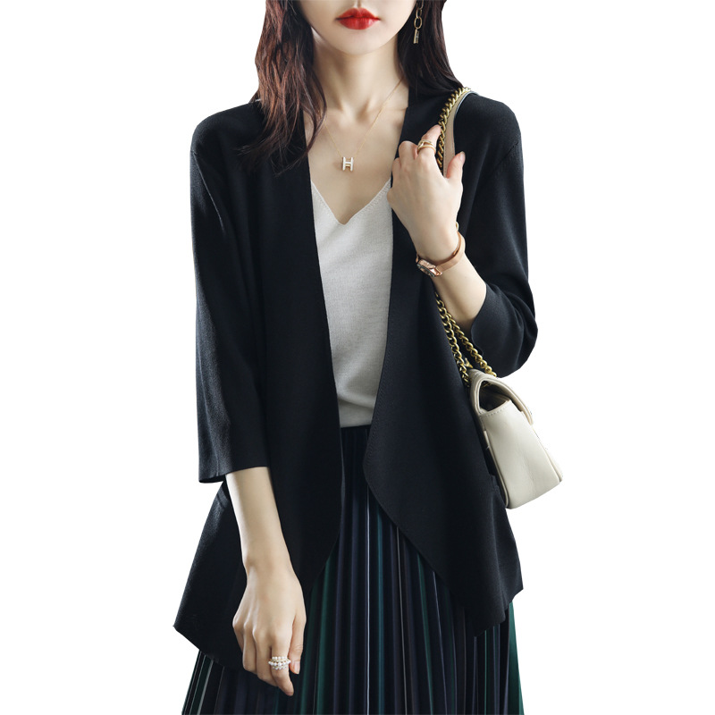 Spring and Autumn Knitted Sweater Jacket Looks Loose 64