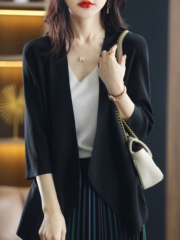 Spring and Autumn Knitted Sweater Jacket Looks Loose 64