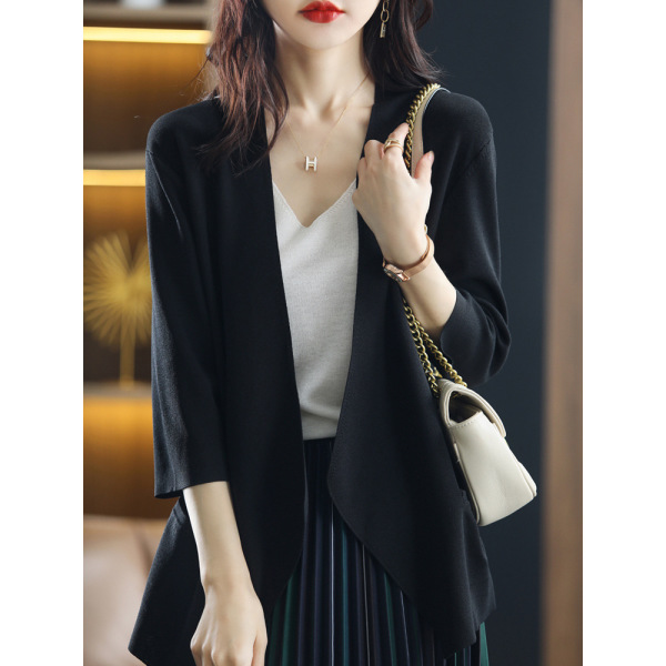 Spring and Autumn Knitted Sweater Jacket Looks Loose 64