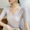 T-shirt women's slim fit thin knitted bottoming shirt 56