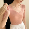 T-shirt women's slim fit thin knitted bottoming shirt 56