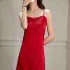 V neck suspender dress women's slim mid length skirt 97