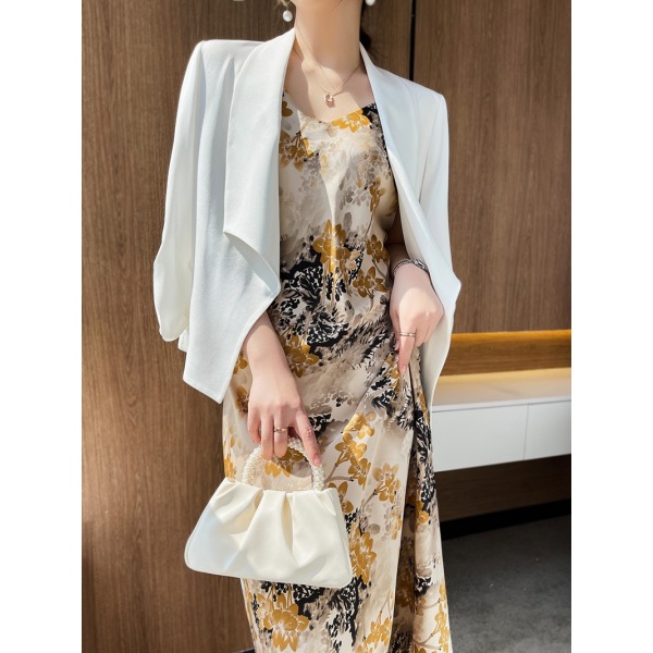 V-neck suspender floral dress 73