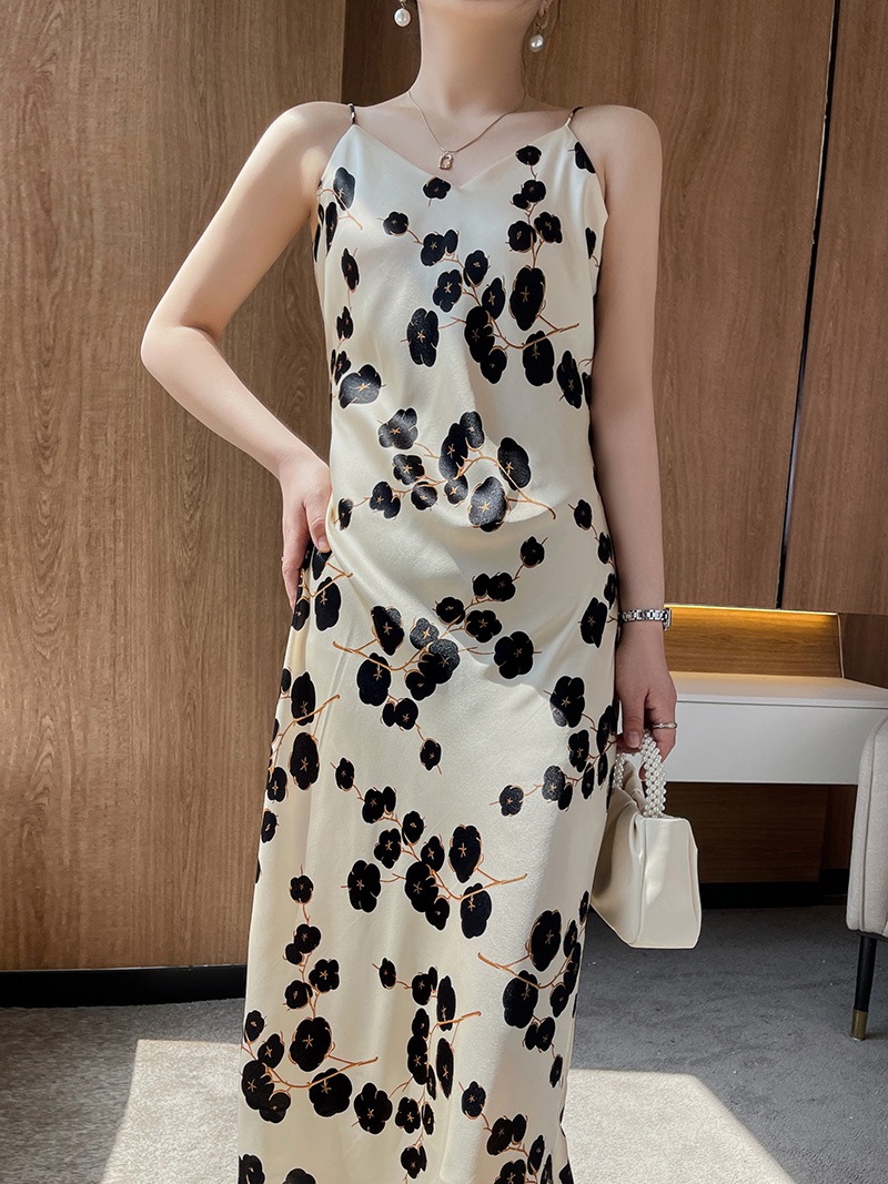 V-neck suspender floral dress 73