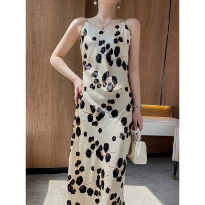 V-neck suspender floral dress 73